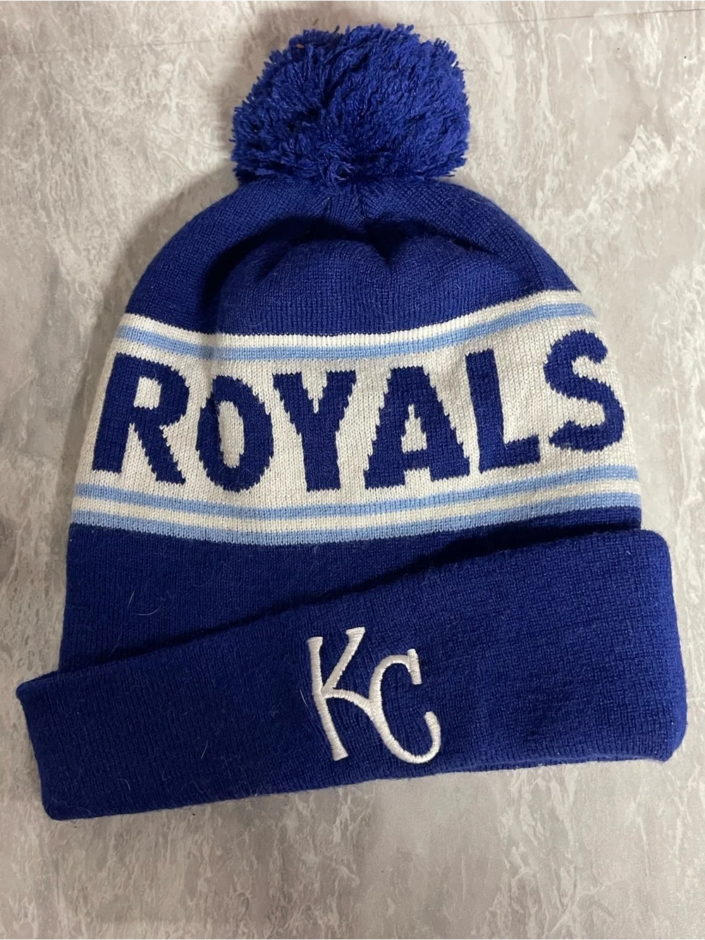 Kansas City Royals Blue One Size Beanie Hat MLB Baseball Fan Favorite Cap